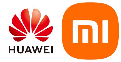 Huawei Xiaomi logot.