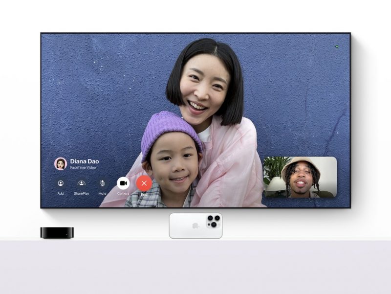 FaceTime-videopuheluja voi jatkossa käydä Apple TV:n kautta suurella ruudulla käyttäen iPhonea tai iPadia kamerana.
