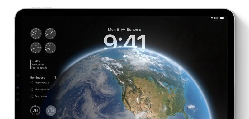 Lukitun näytön widgetit tulevat iPadOS 17:ssä mahdollisiksi iPadeissakin.