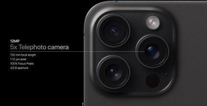 iPhone 15 Pro Maxissa Apple esitteli ensi kertaa 5x optisen zoomin telekameran.