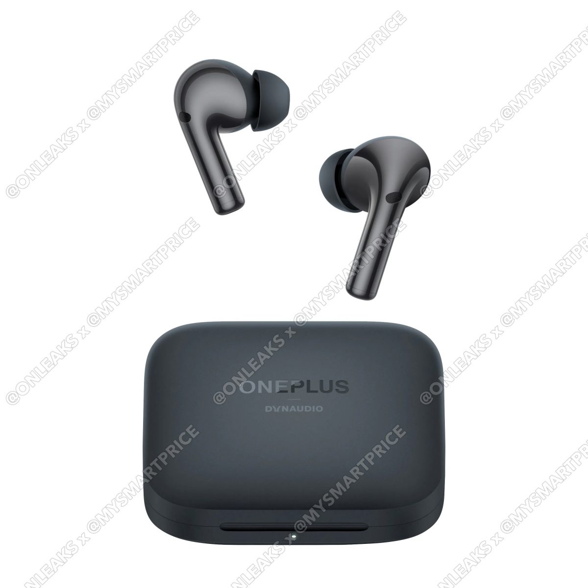 Tulevat OnePlus-kuulokkeet ja -latauskotelo. Kuva: OnLeaks / MySmartPrice.