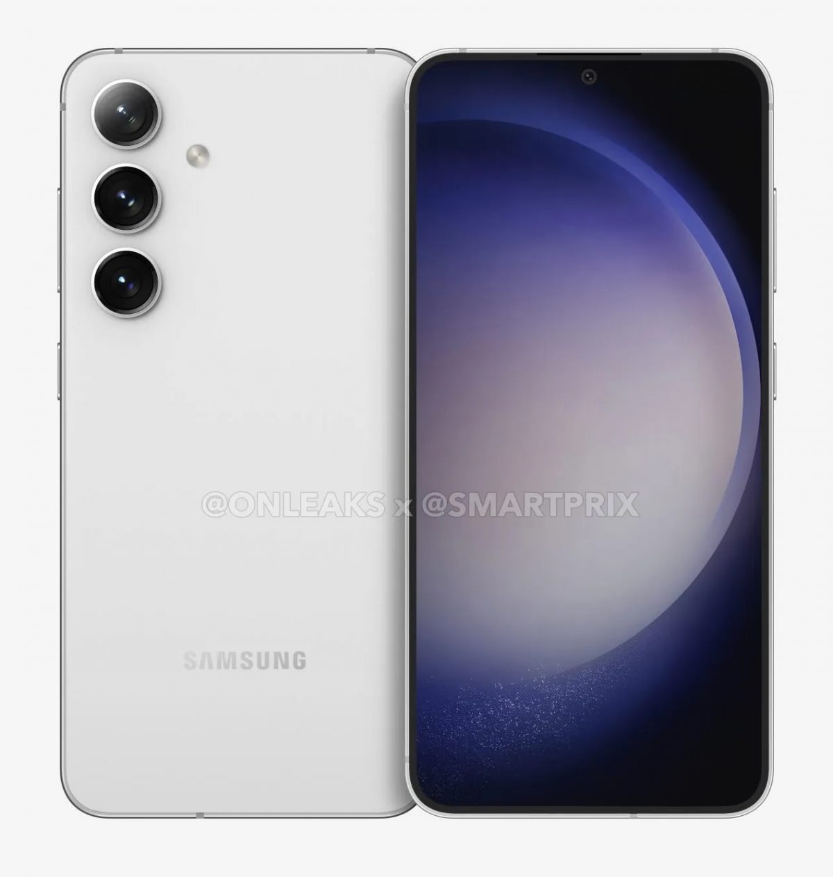 Samsung Galaxy S24:n mallinnos. Kuva: OnLeaks / Smartprix.