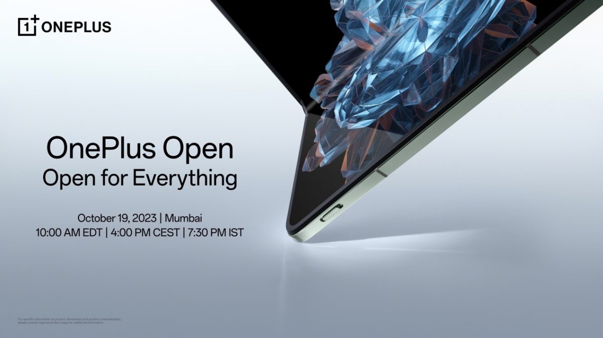 OnePlus Open julkistetaan 19. lokakuuta.