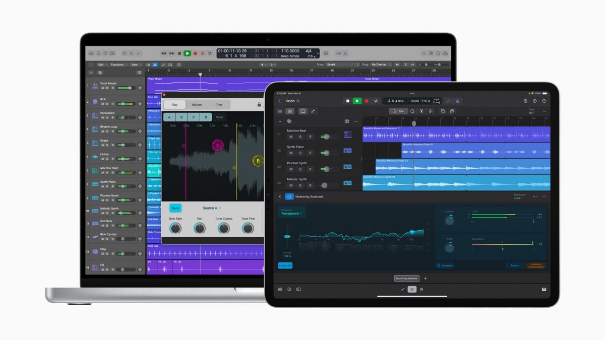 Logic Pro on monipuolinen audioeditori Macille ja iPadille.
