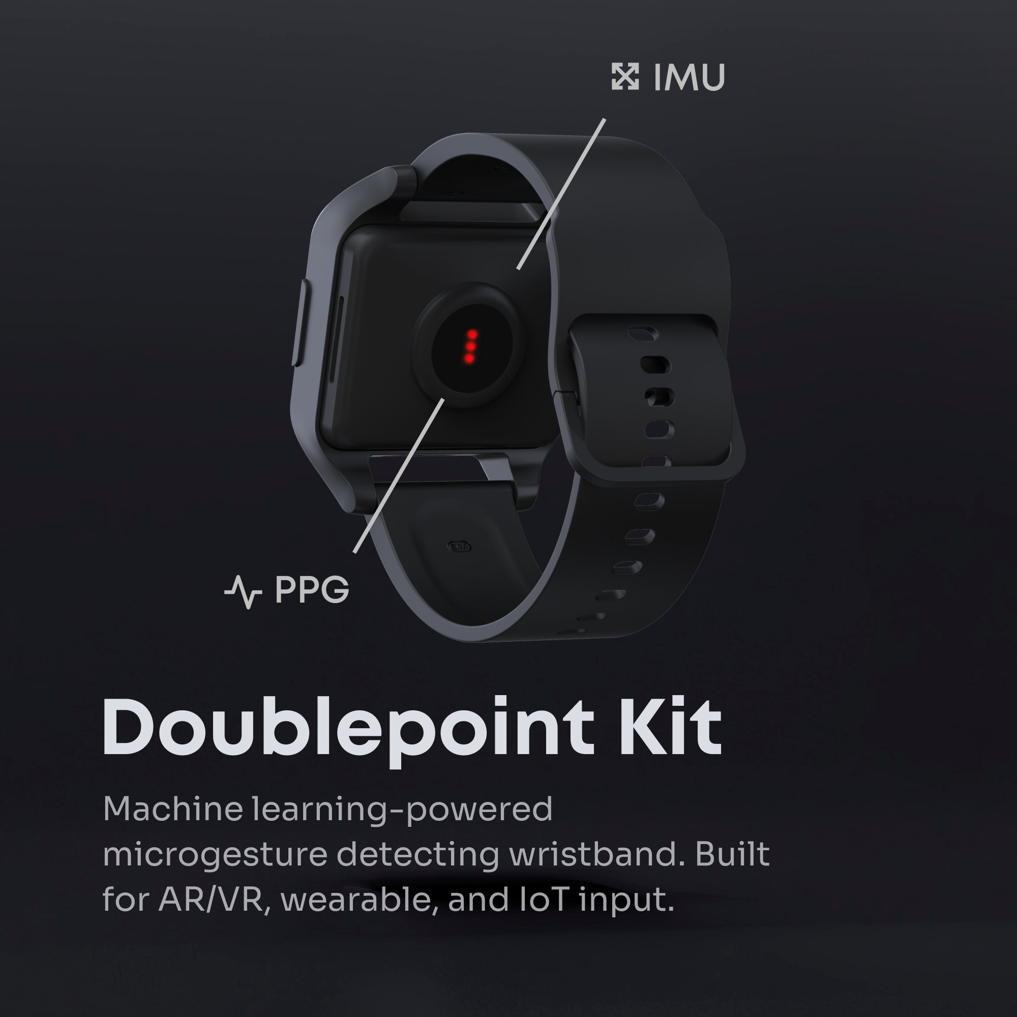 Doublepoint Kit tuo kehitetyn teknologian kehittäjien testattavaksi osana referenssilaitetta.