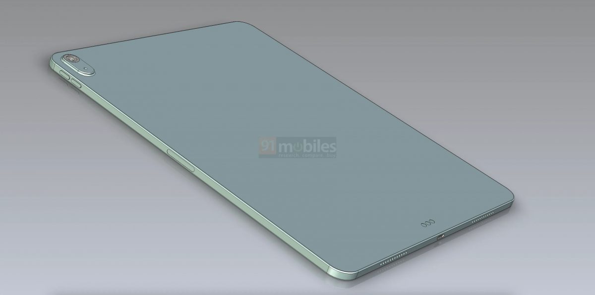 Väitetty 12,9 tuuman iPad Airin design takaa. Kuva: 91mobiles.