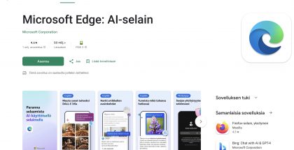 Microsoft Edge on nyt AI-selain.