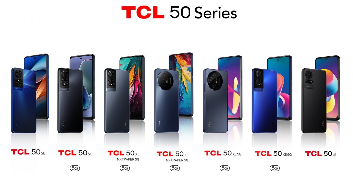 TCL 50 -sarjan älypuhelimet.