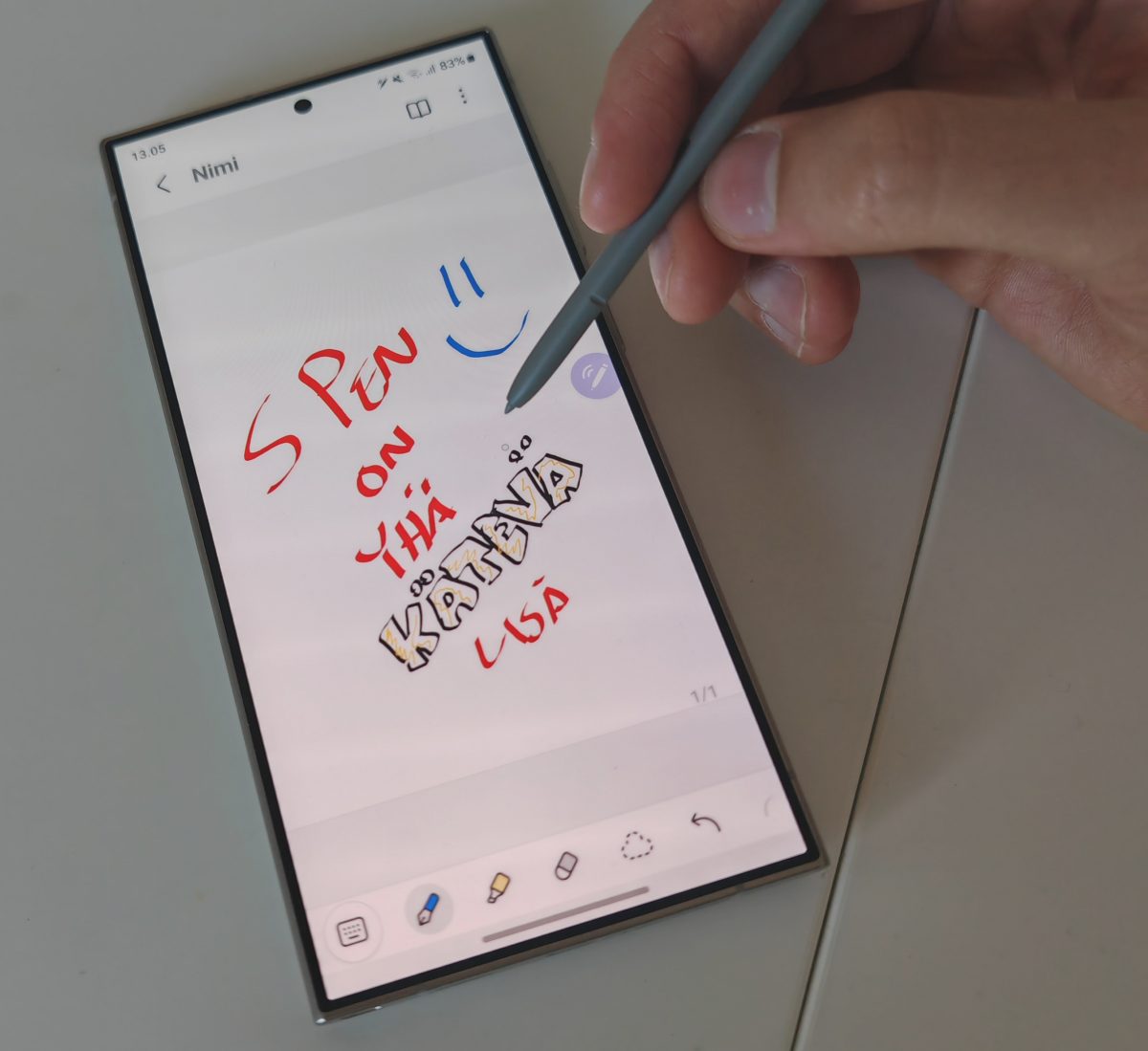 S Pen on Samsung Galaxy S24 Ultran tuttu tavaramerkki.