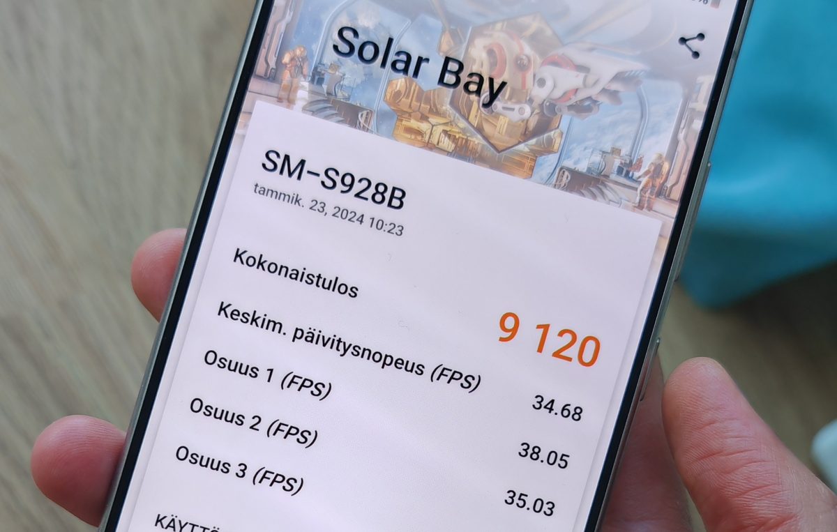 Samsung Galaxy S24 Ultra kellottaa oivia tuloksia suorituskykytesteissä.
