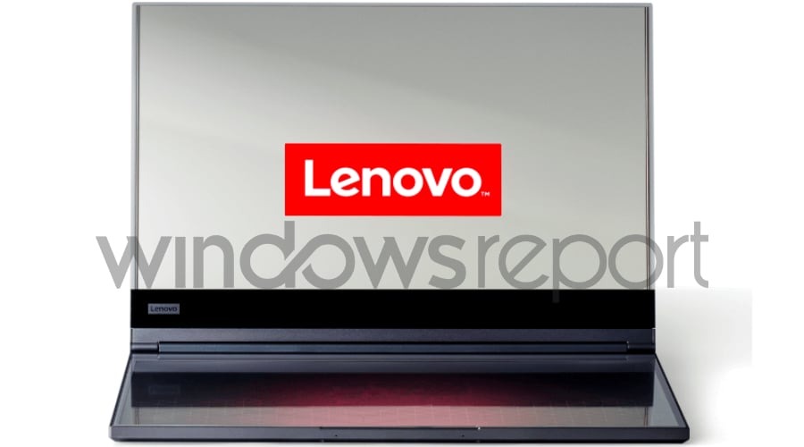 Lenovon läpinäkyvällä näytöllä varustettu konseptiläppäri. Kuva: Windows Report.