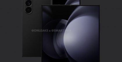 Samsung Galaxy Z Fold6:n mallinnos takaa ja edestä. Kuva: OnLeaks / Smartprix.