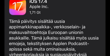 iOS 17.4 on nyt ladattavissa.