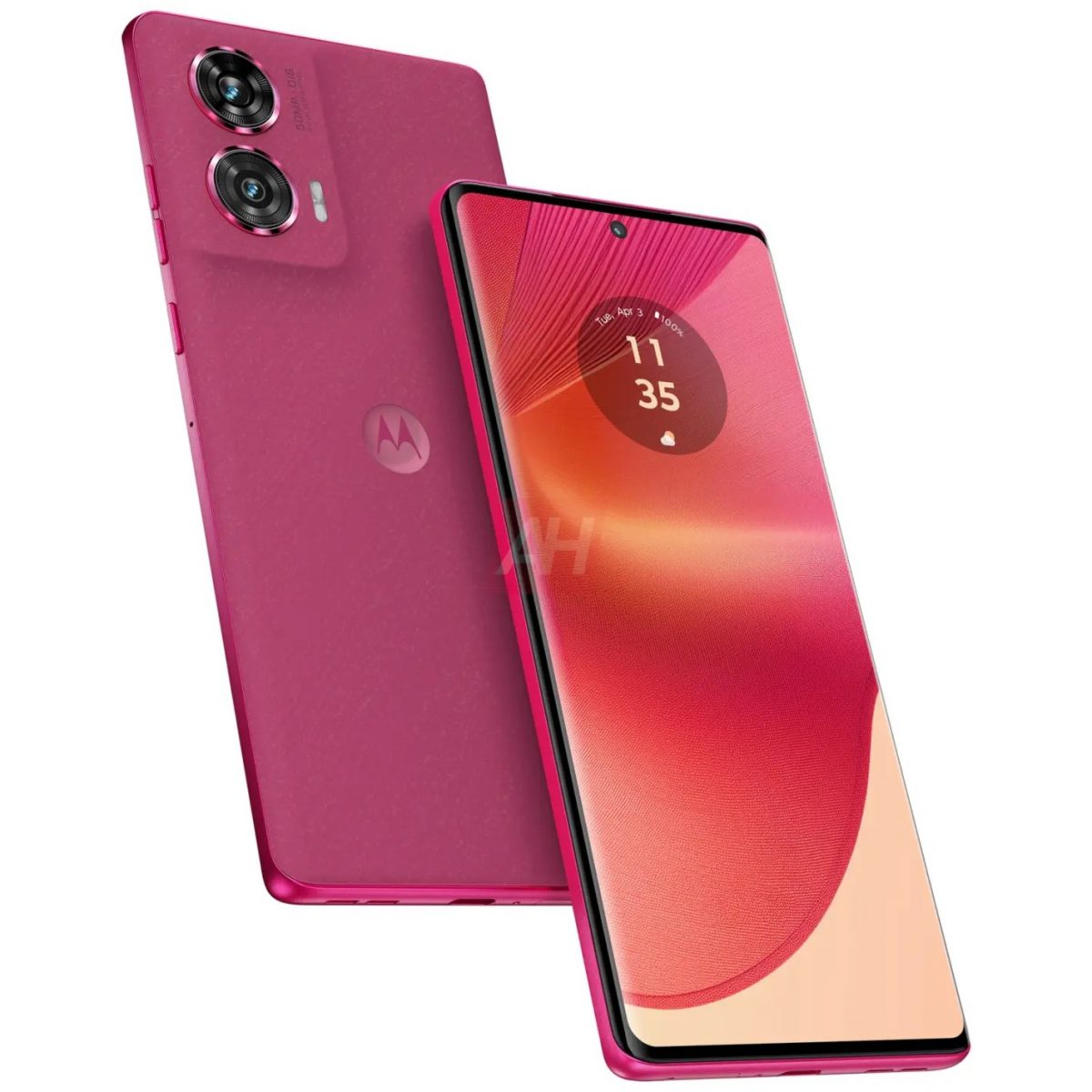 Motorola Edge 50 Fusion, Peacock Pink. Kuva: Android Headlines.