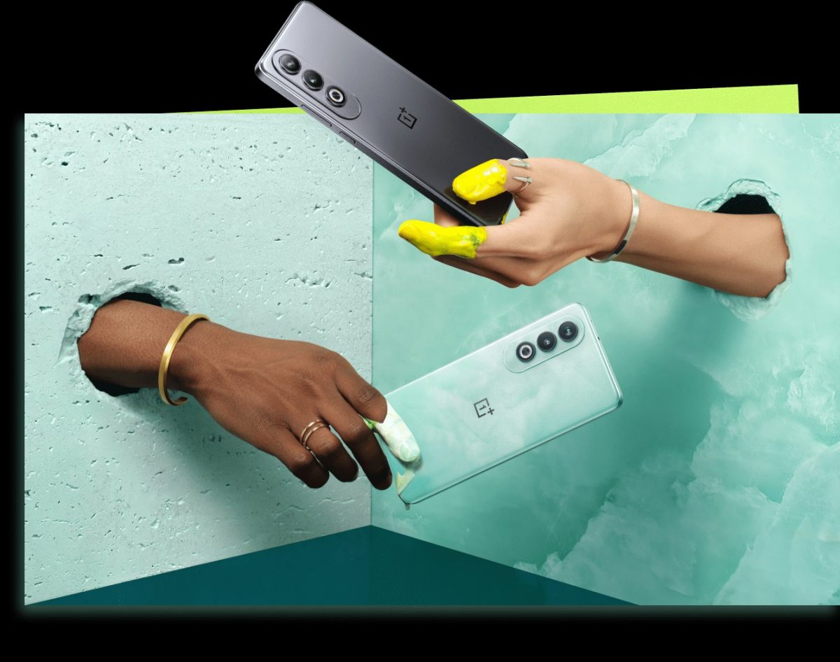 OnePlus Nord CE4:n kaksi värivaihtoehtoa.