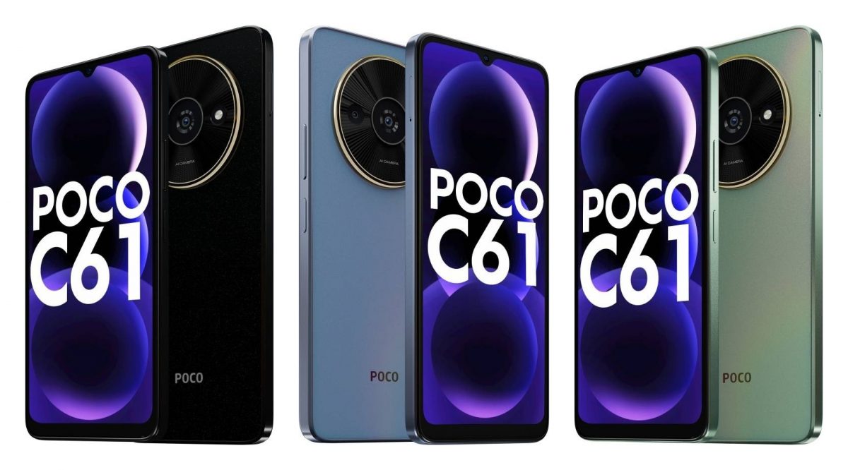 Poco C61:n värivaihtoehdot.