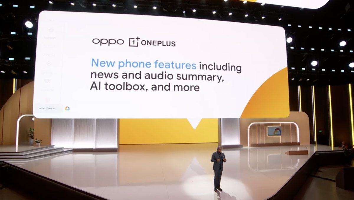 Google Cloud Next -tapahtumassa kerrottiin uusien tekoälytoimintojen tulemisesta Oppo- ja OnePlus-puhelimiin.