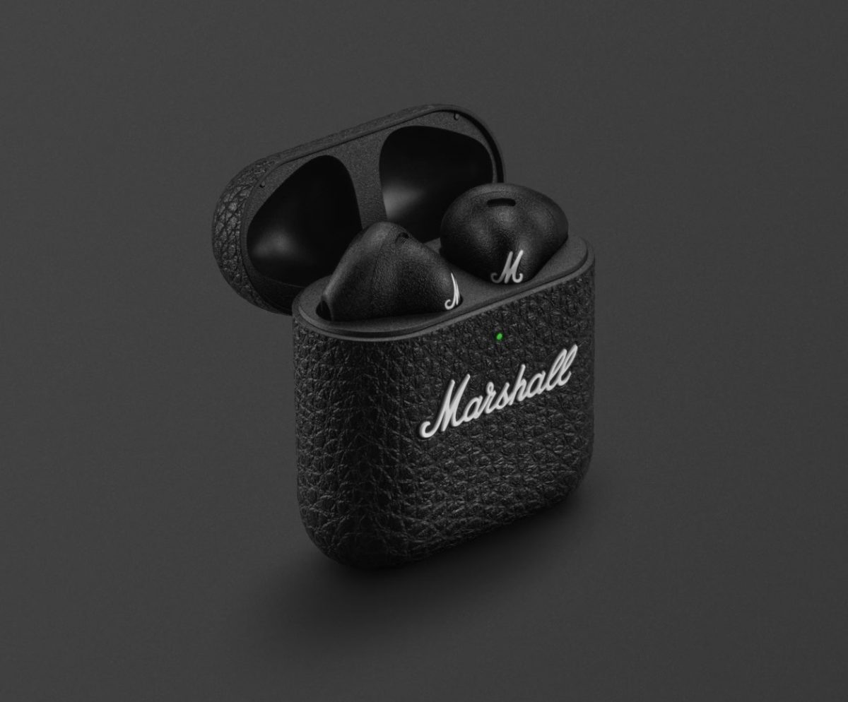 Marshall Minor V -kuulokkeet tarjoavat yhdessä latauskotelon kanssa yli 30 tunnin akunkeston.