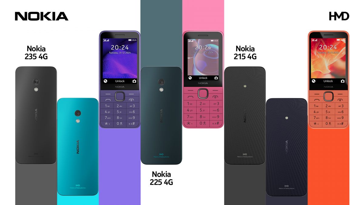 Nokia 215 4G, Nokia 225 5G ja Nokia 235 4G.