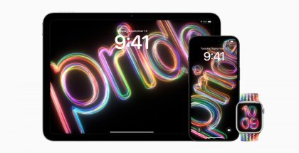 Applen uudet vuoden 2024 Pride-taustakuvat, -kellotaulu sekä -ranneke.