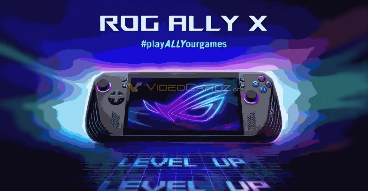 Asus ROG Ally X vuotaneessa kuvassa. Kuva: Videocardz.