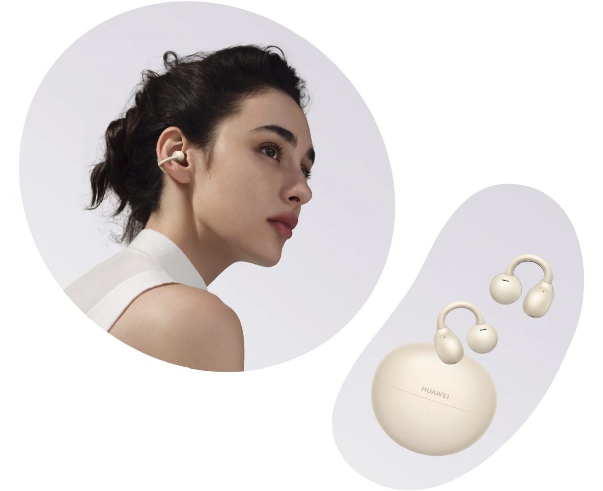 Huawei FreeClip -kuulokkeiden uusi värivaihtoehto on beige.