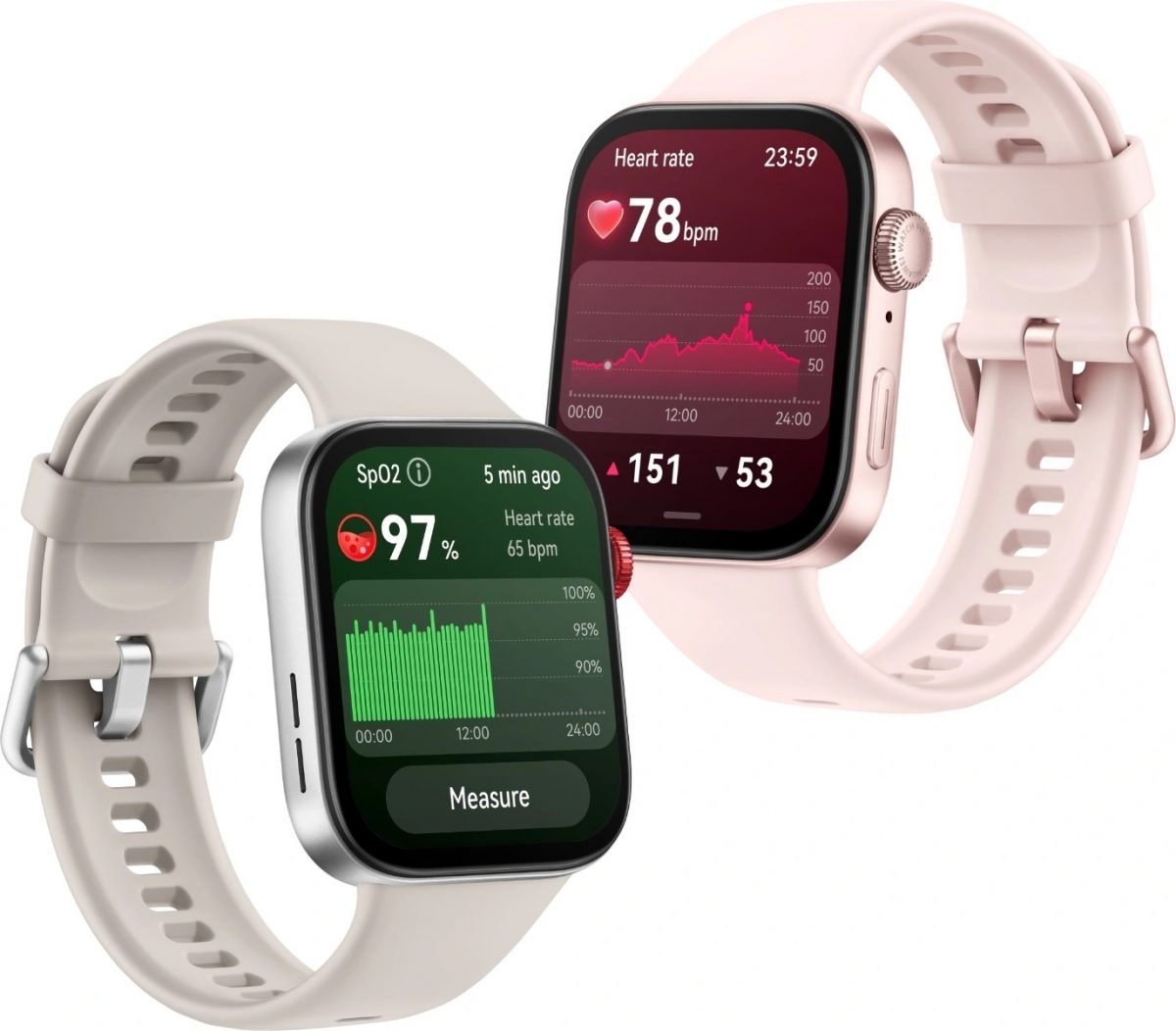 Huawei Watch Fit 3 mittaa tarkasti sekä sykettä että veren happipitoisuutta.