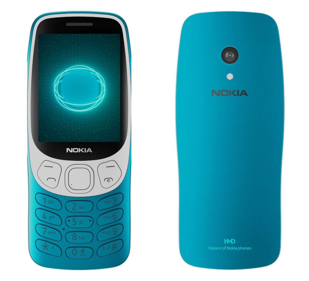 Uusi Nokia 3210 sinisenä värinä.