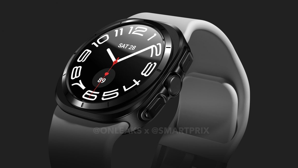 Samsung Galaxy Watch7 Ultran mallinnos kertoo kellon saavan uudenlaisen designin. Kuva: OnLeaks / Smartprix.