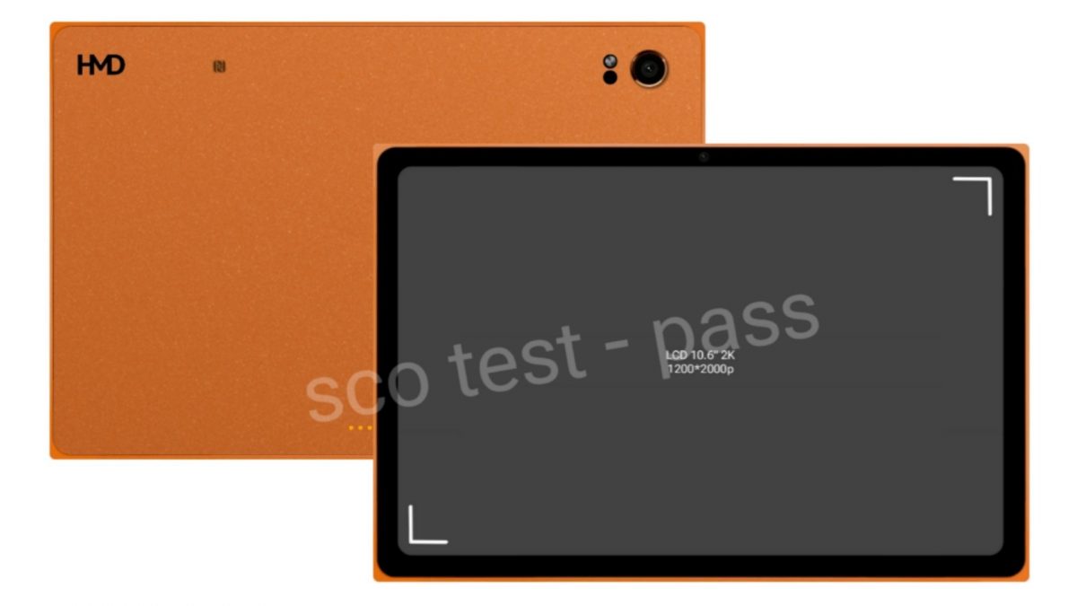 Väitetty kuva HMD Slate Tab 5G:n designista. Kuva: HMD_MEME'S / X.
