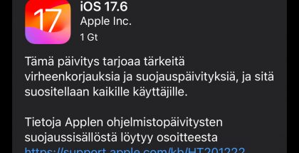 iOS 17.6 on nyt ladattavissa.