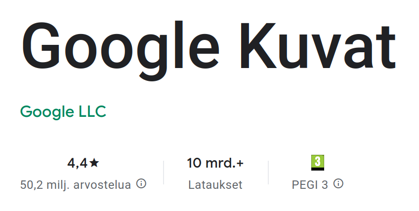Google Kuvat Ylitti 10 Miljardin Latauksen Rajan Play sovelluskaupassa Google Kuvat Ylitti 10 Miljardin Latauksen Rajan Play sovelluskaupassa
