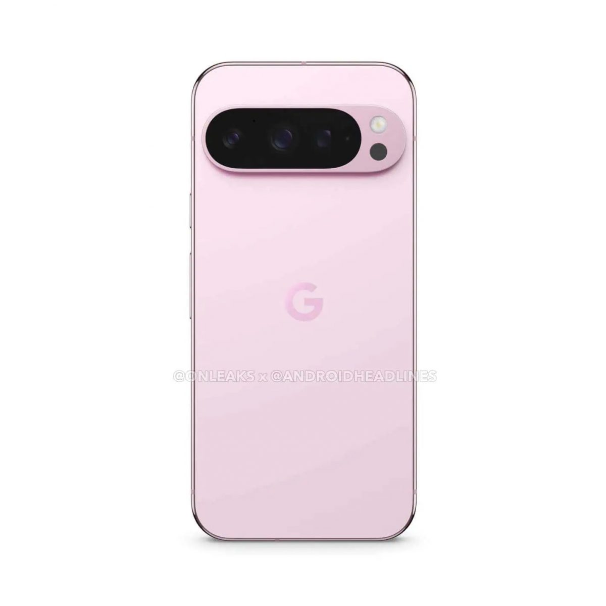 Pixel 9 Pro, Rose tai Pink. Kuva: OnLeaks / Android Headlines.