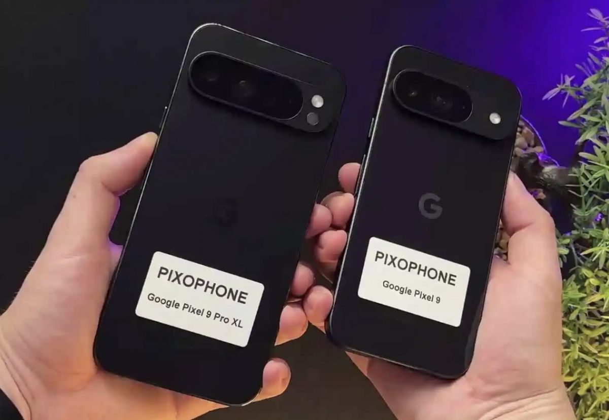 Pixel 9 Pro XL vs. Pixel 9. Kuvankaappaus videolta.