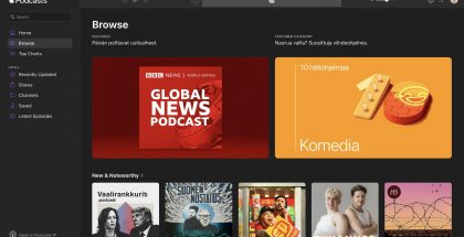 Apple Podcasts -verkkopalvelu.