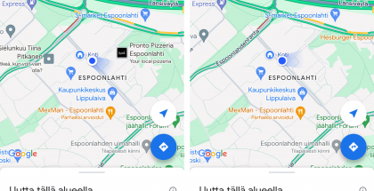 Google Mapsin alapalkki uudistui nyt myös iPhonella.