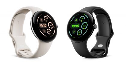 Pixel Watch 3 (45 mm), Matte Black Aluminum / Obsidian ja Polished Silver Aluminum / Porcelain.