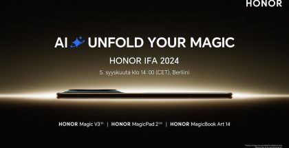 Honor Magic V3, MagicPad 2 ja MagicBook Art 14 esitellään 5. syykuuta IFA-messujen yhteydessä Berliinissä.