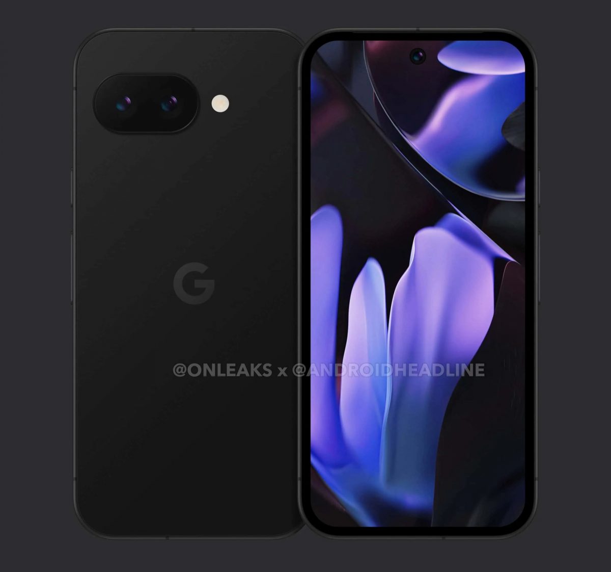 Google Pixel 9a:n mallinnos. Kuva: OnLeaks / Android Headlines.