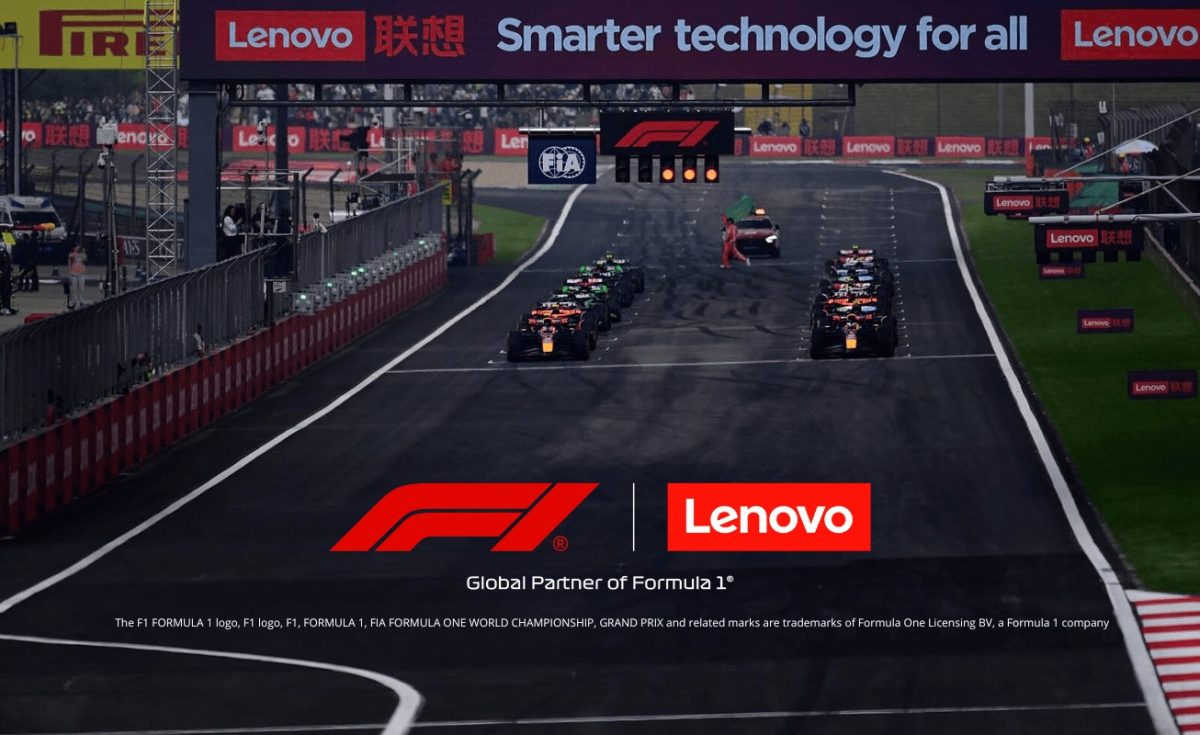 Lenovo jatkaa ja laajentaa kumppanuuttaan F1:n kanssa.