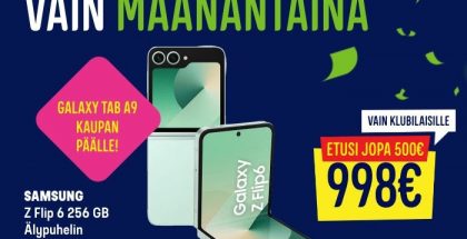 Gigantin synttäritarjouksissa on mukana diili Galaxy Z Flip6:sta ja Galaxy Tab A9 LTE -tabletista.