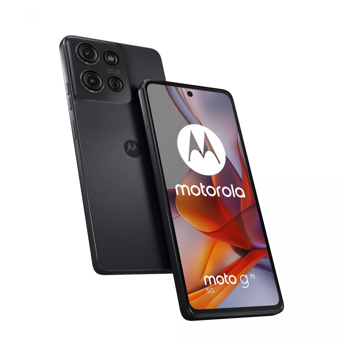 Moto G75 5G, Charcoal Gray.