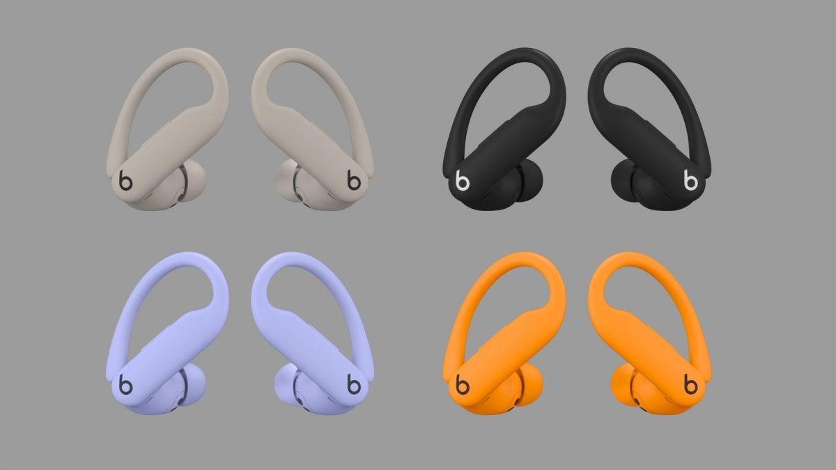 Powerbeats Pro 2 -kuulokkeet eri väreissä iOS 18 RC -ohjelmistosta paljastuneissa, MacRumors-sivuston jakamissa kuvissa.