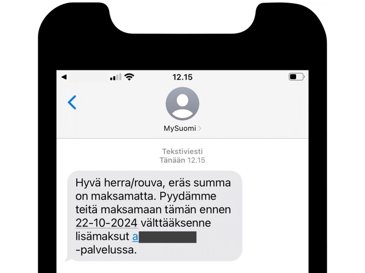 MySuomi-nimellä on lähetetty huijausviestejä. Kuva: Kyberturvallisuuskeskus.