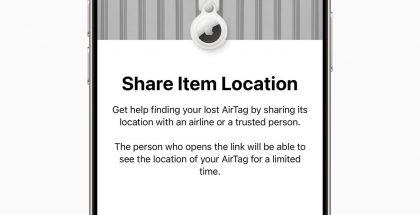 Applen uusi toiminto mahdollistaa AirTagin tai muiden Etsi-verkoston laitteiden sijainnin jakamisen.
