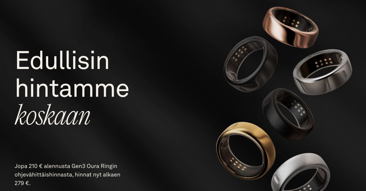 Oura Ring Gen3 on saatavilla toistaiseksi edullisimmin Black Friday -alesta.