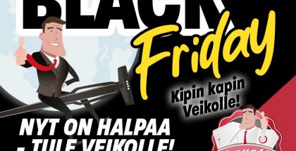 Veikon Koneella on nyt käynnissä Black Friday -kampanja.