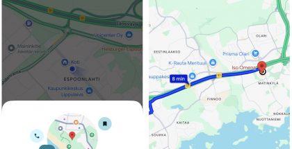 Google Mapsin korostusväri on jatkossa sinivihreä.