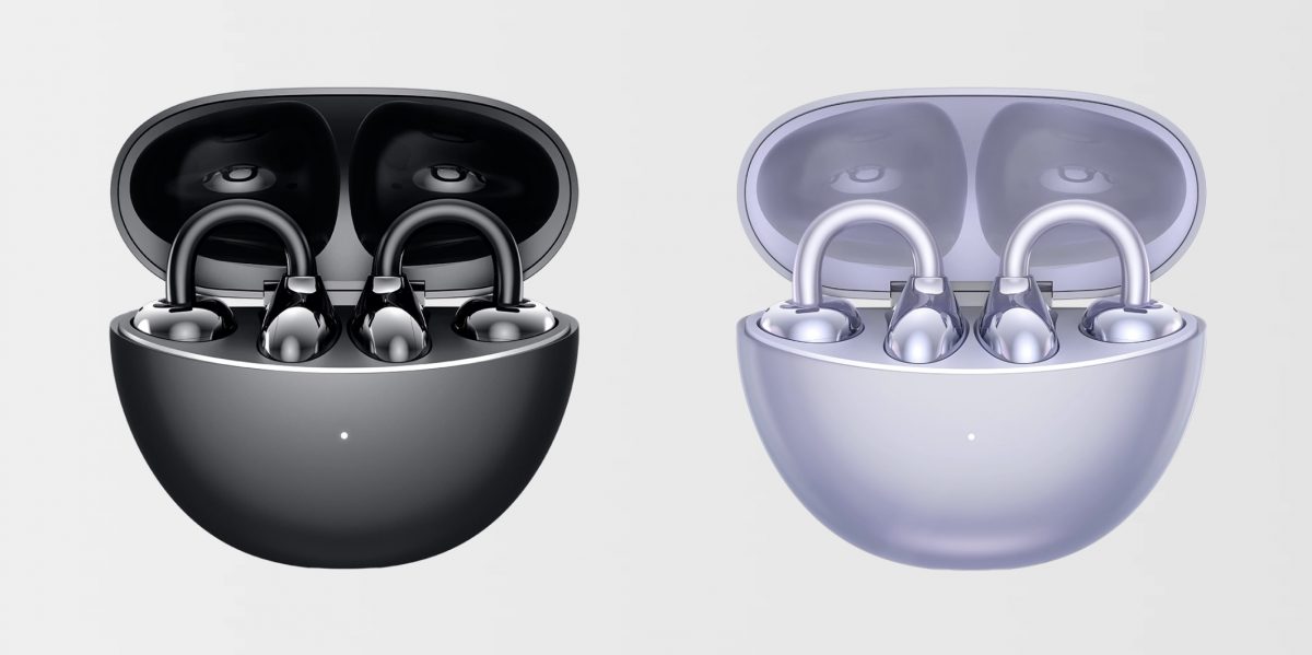 Honor Choice LCHSE Clip-On Earbuds -kuulokkeet ja -latauskotelo kahtena värivaihtoehtona.