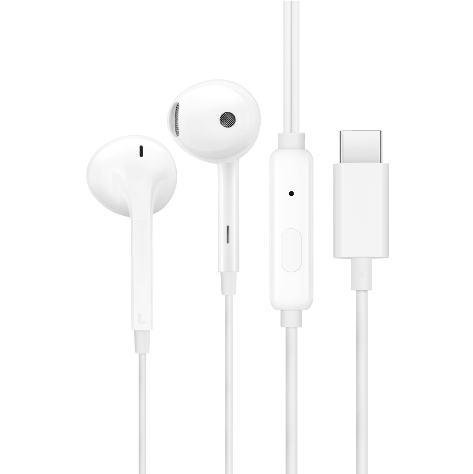 OnePlus Half In-Ear Wired Digital Type-C Earphones -kuulokkeiden ainoa värivaihtoehto on valkoinen.
